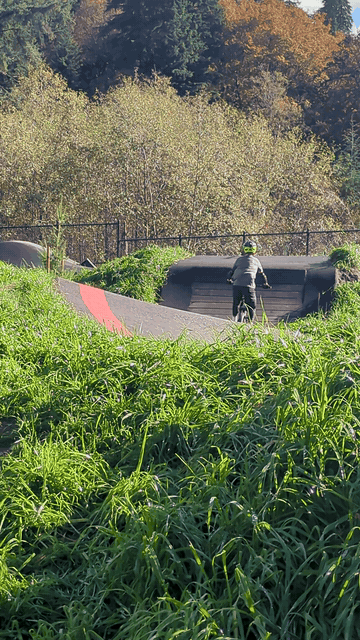 Prevelo Bravo Four jumping at the pump track